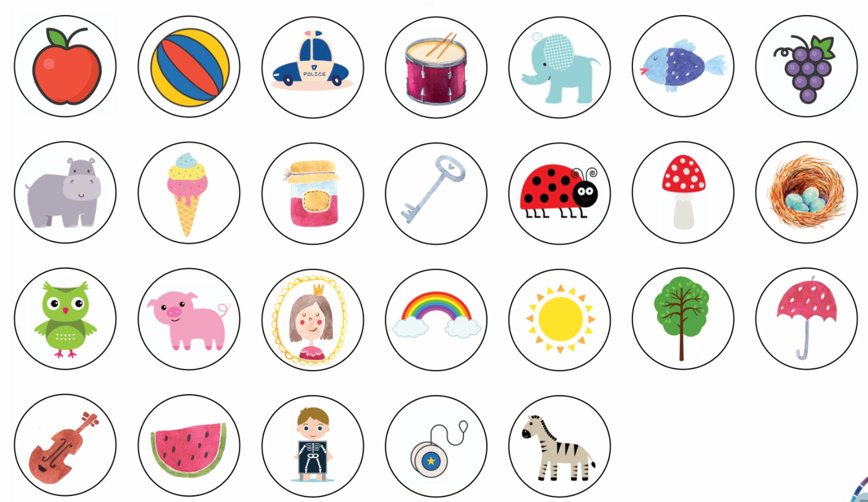Phonic Picture Match | Beginning Sounds Activity for Toddlers (English)