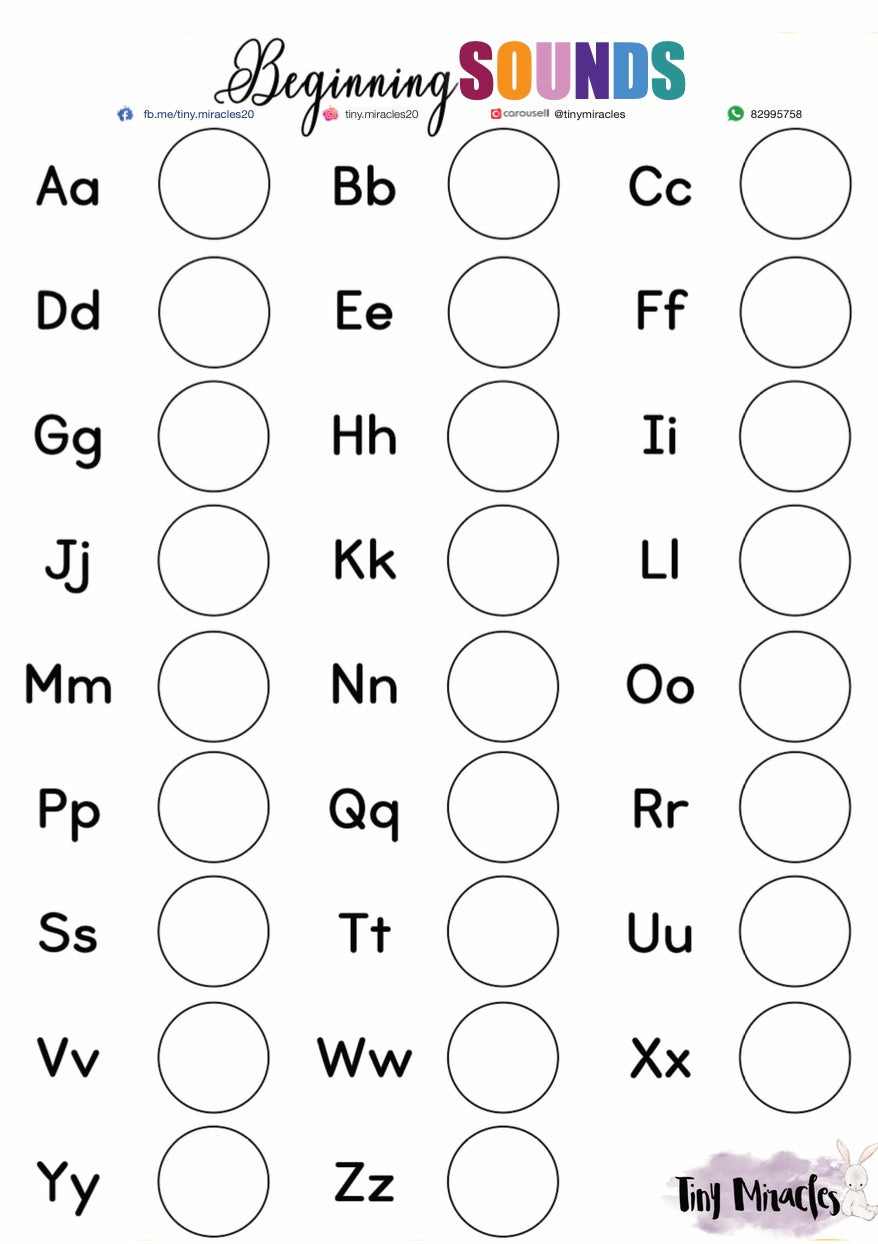 Phonic Picture Match | Beginning Sounds Activity for Toddlers (English)