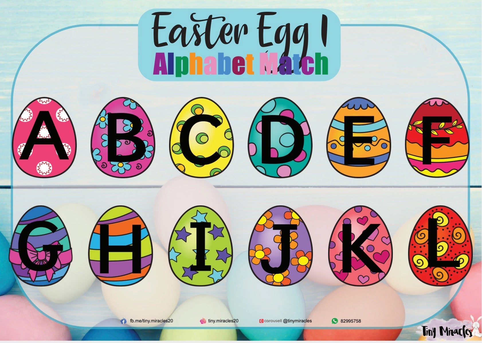 Uppercase & Lowercase Alphabets | Easter Egg Matching Activity for Toddlers