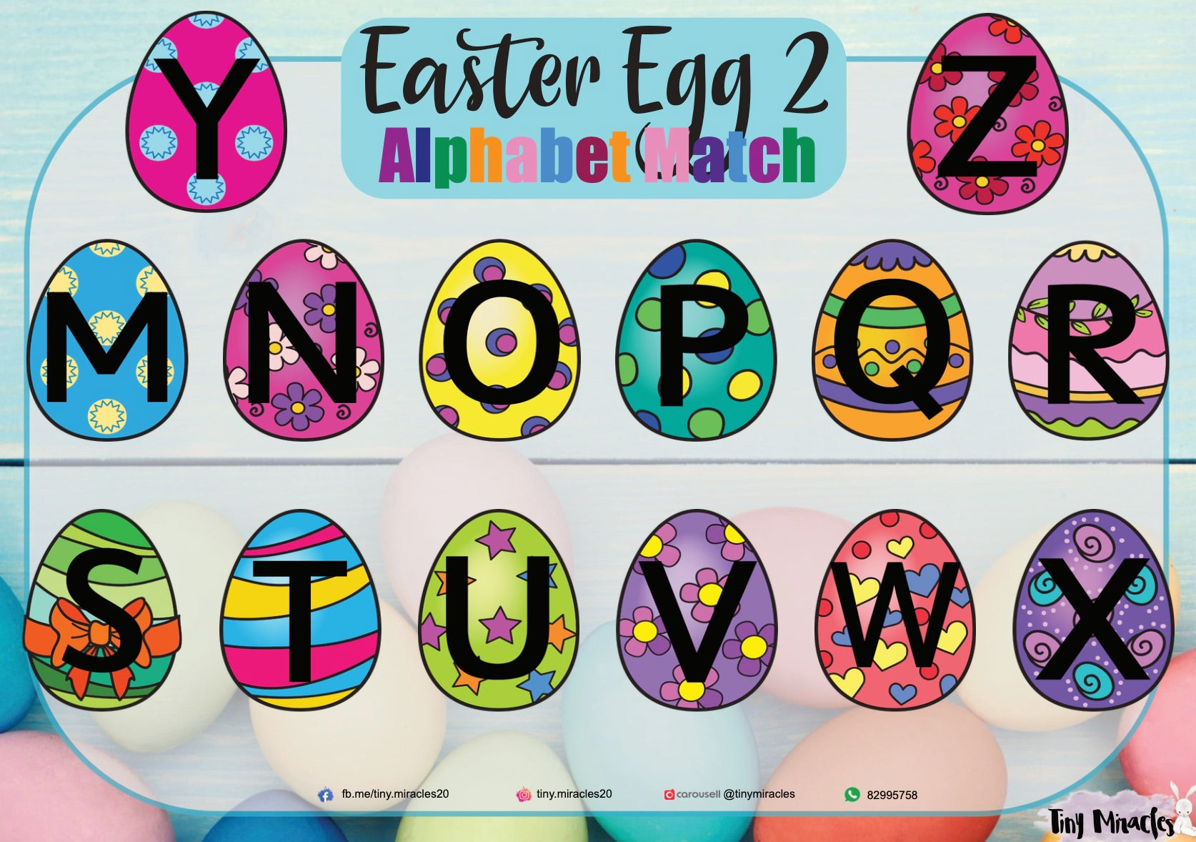Uppercase & Lowercase Alphabets | Easter Egg Matching Activity for Toddlers