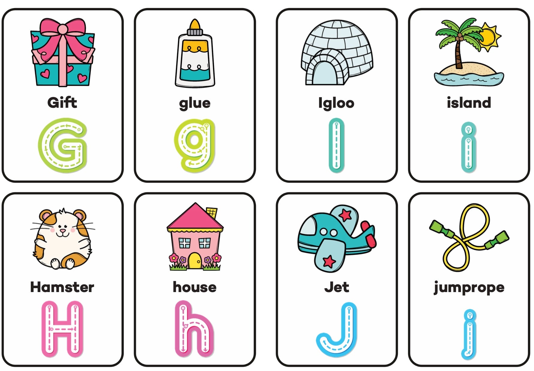 Tracing Flash Cards – Uppercase & Lowercase Alphabet (52 Pieces)