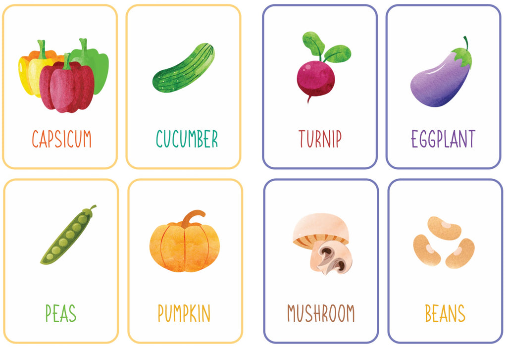 Vegetable Flash Card in English (FC06)