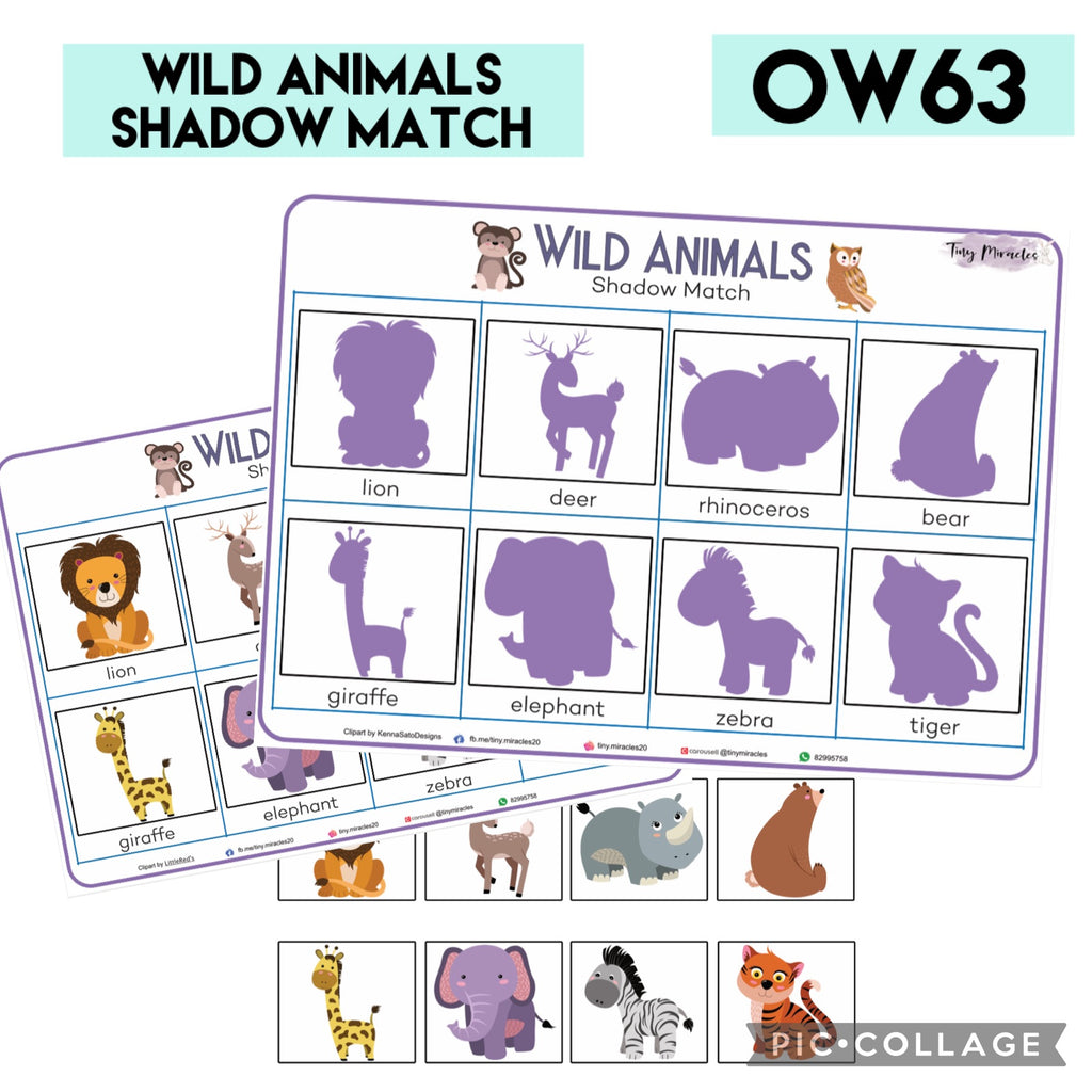Wild Animals Shadow Match (OW63)