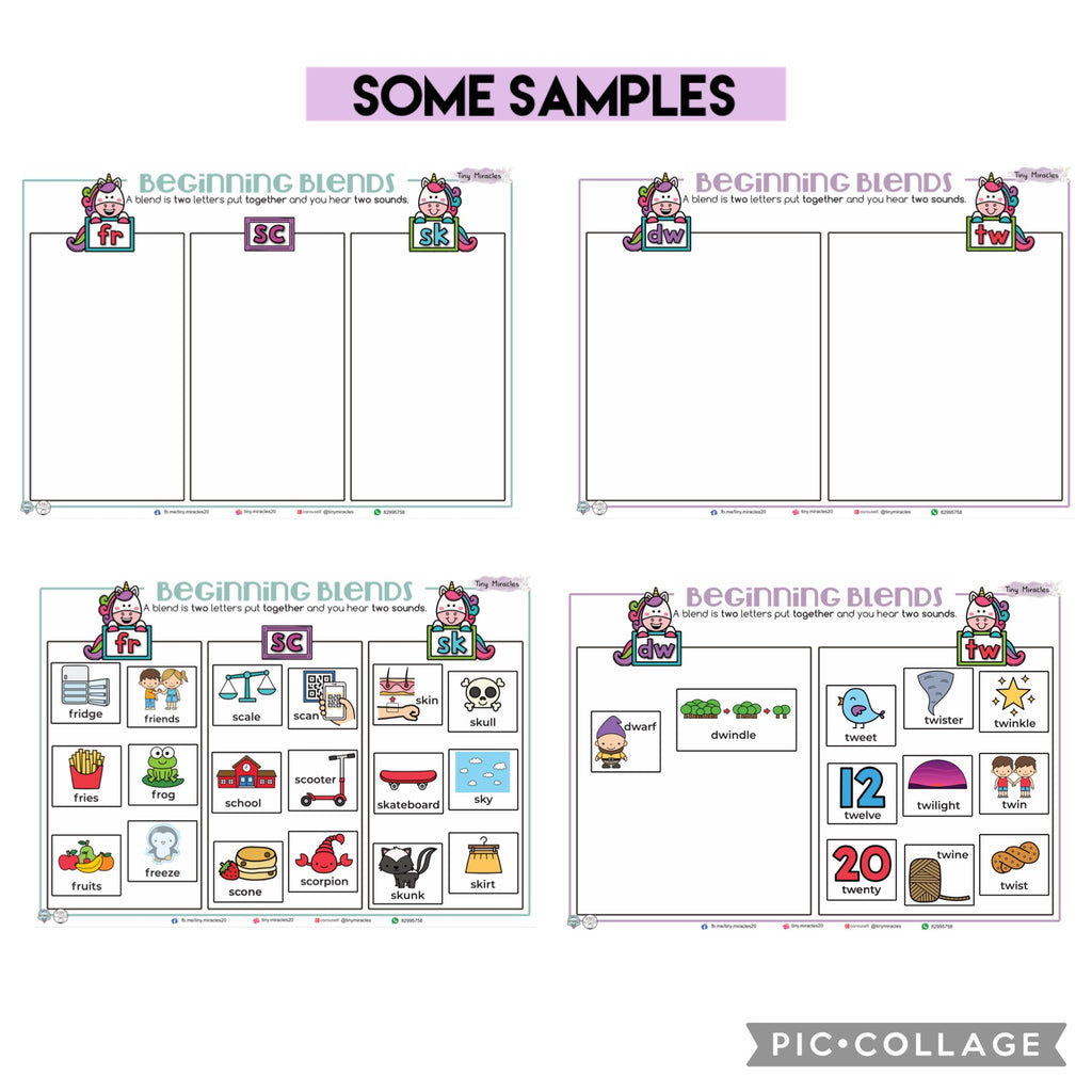 Beginning Blend Picture Word Match (OW60C)