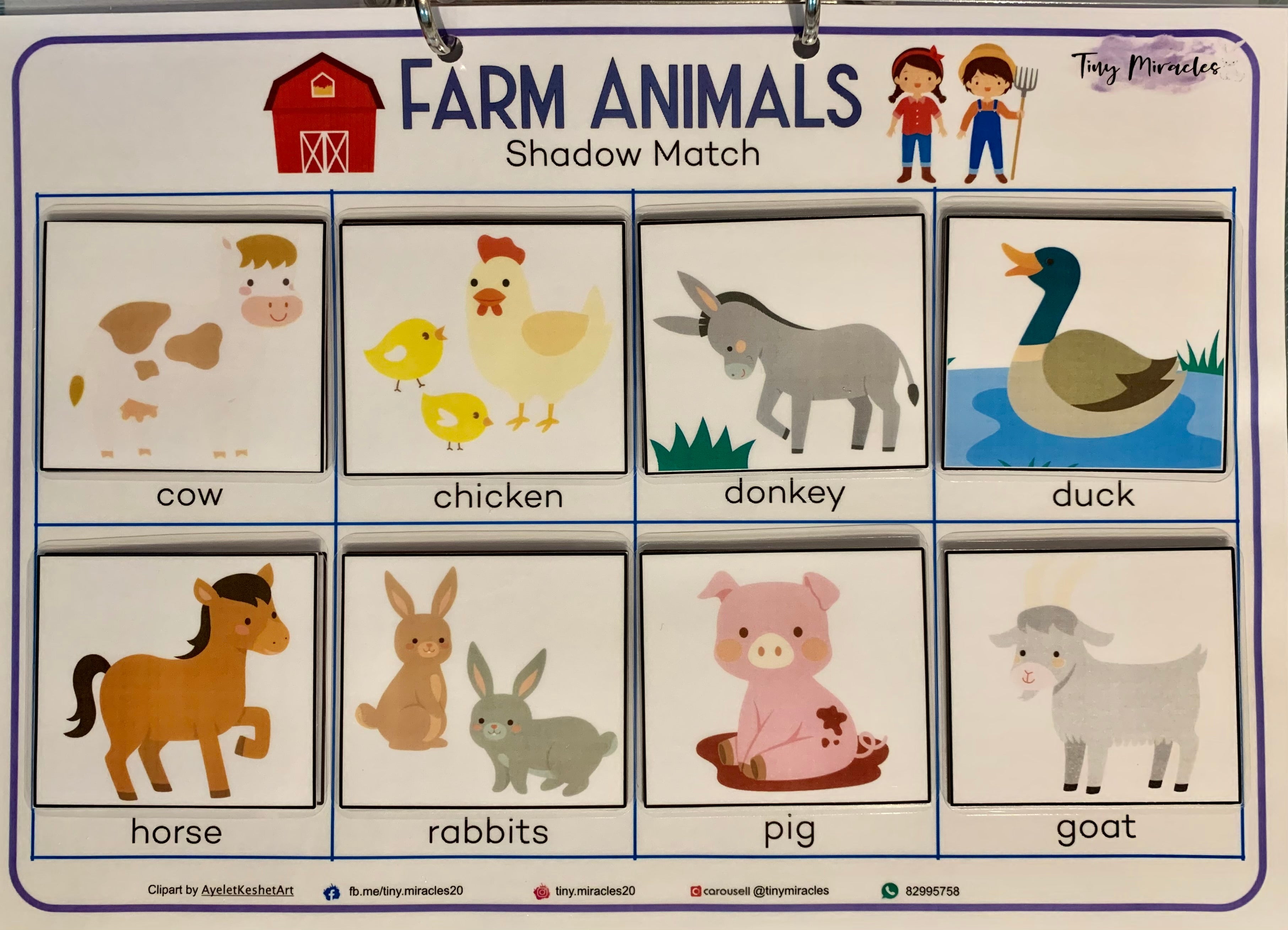 Farm Animals Shadow Match (OW62)