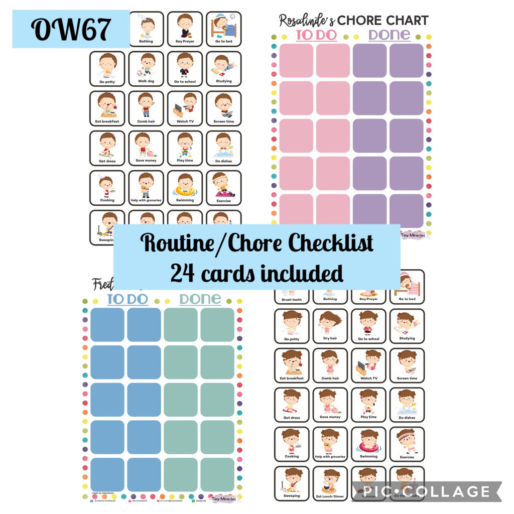 Routine/Chore Checklist - 24 cards included (OW67)