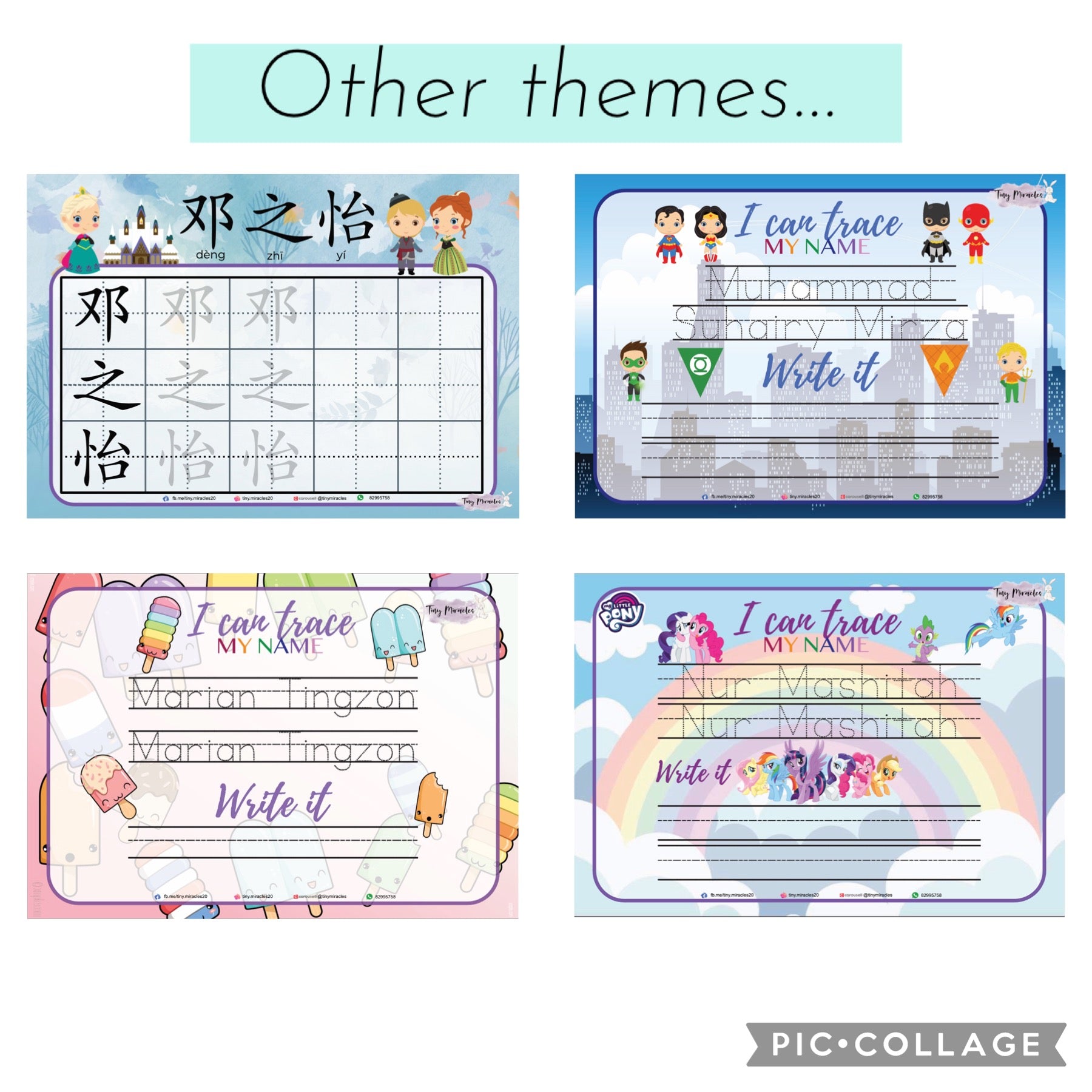 Personalised A5 Trace Sheets (Goodie Bag/Party Favours Activity)