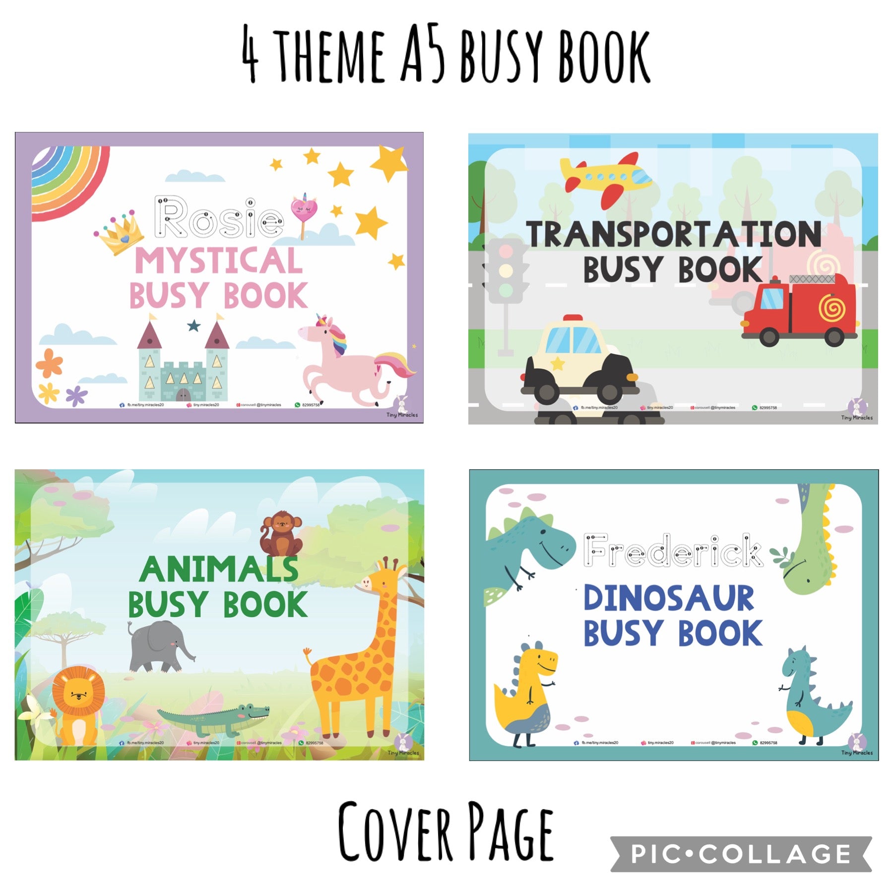 A5 Themed Busy Book (Goodie Bag/Party Favours Activity)