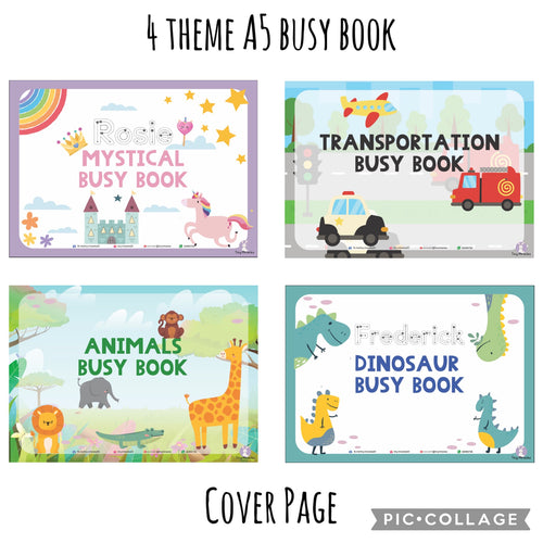 A5 Themed Busy Book (Goodie Bag/Party Favours Activity)