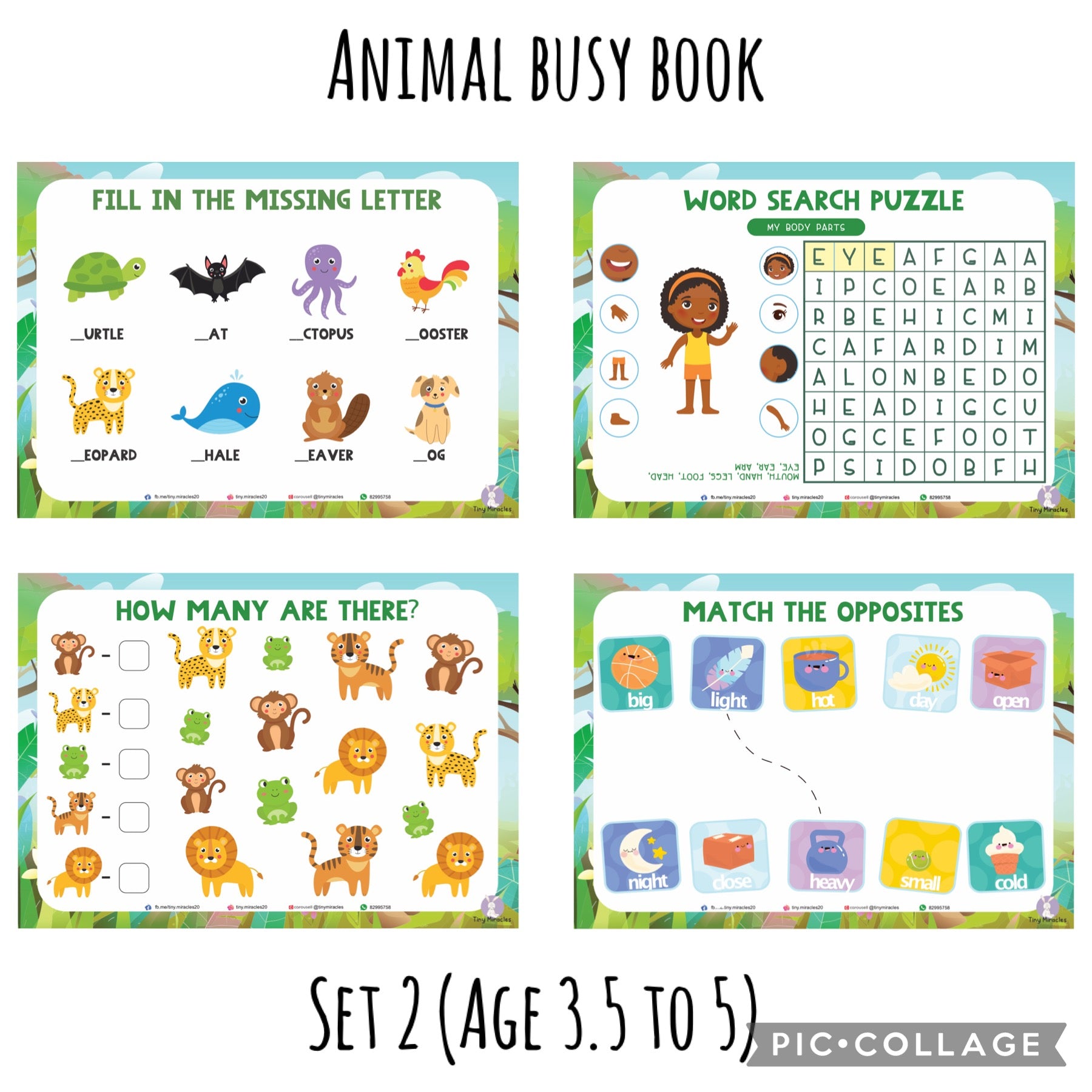 A5 Themed Busy Book (Goodie Bag/Party Favours Activity)