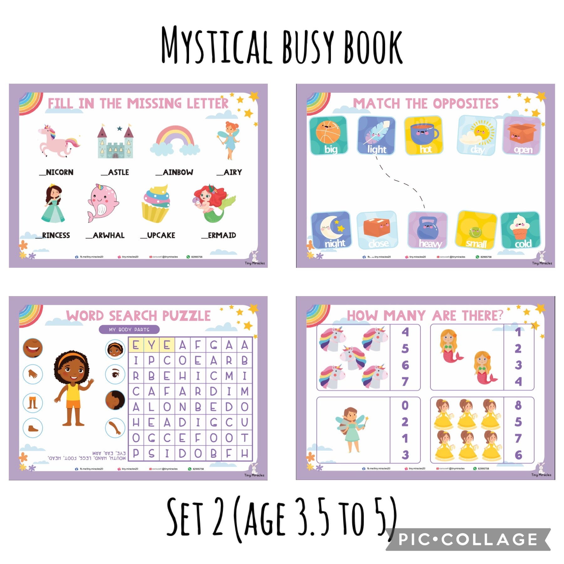 A5 Themed Busy Book (Goodie Bag/Party Favours Activity)