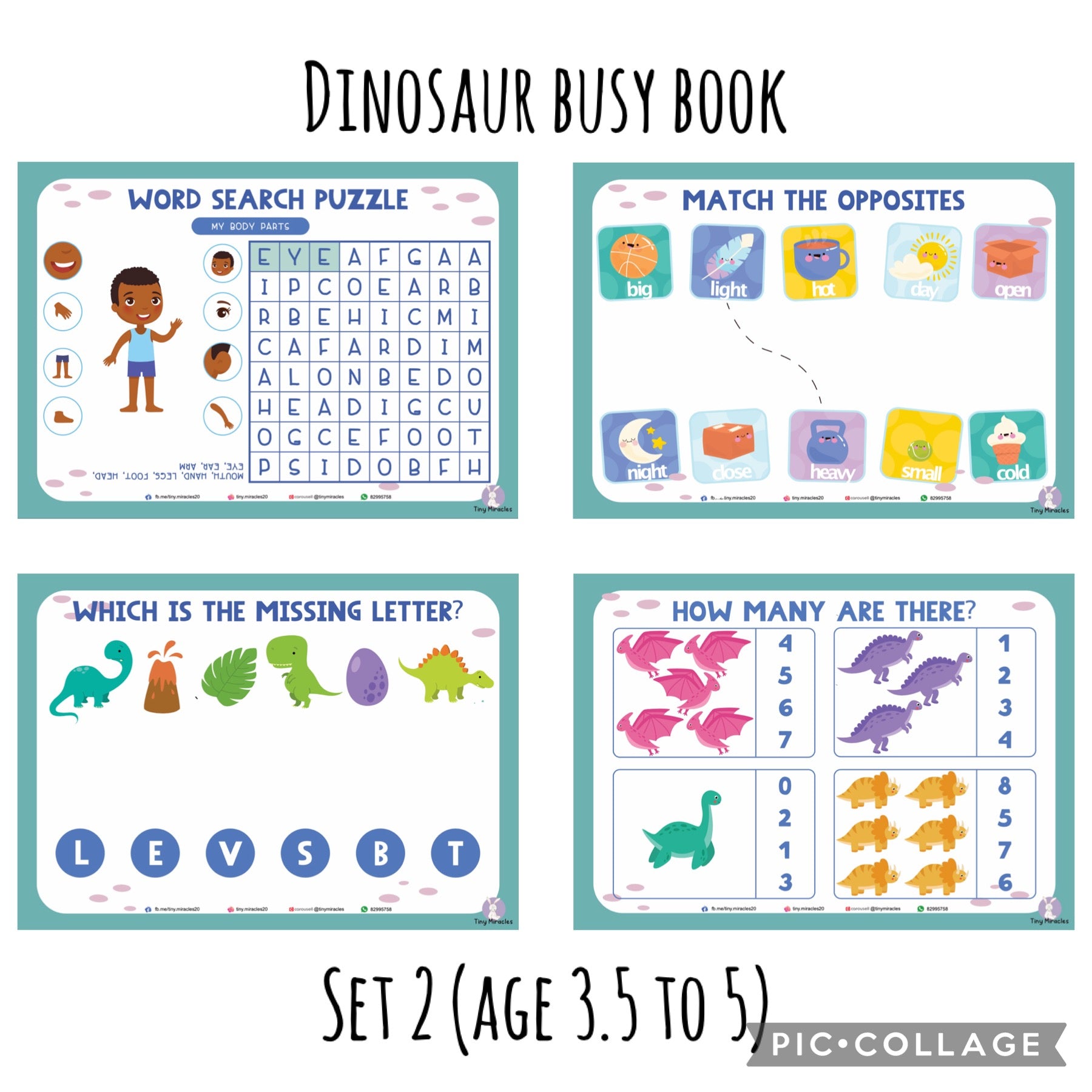A5 Themed Busy Book (Goodie Bag/Party Favours Activity)