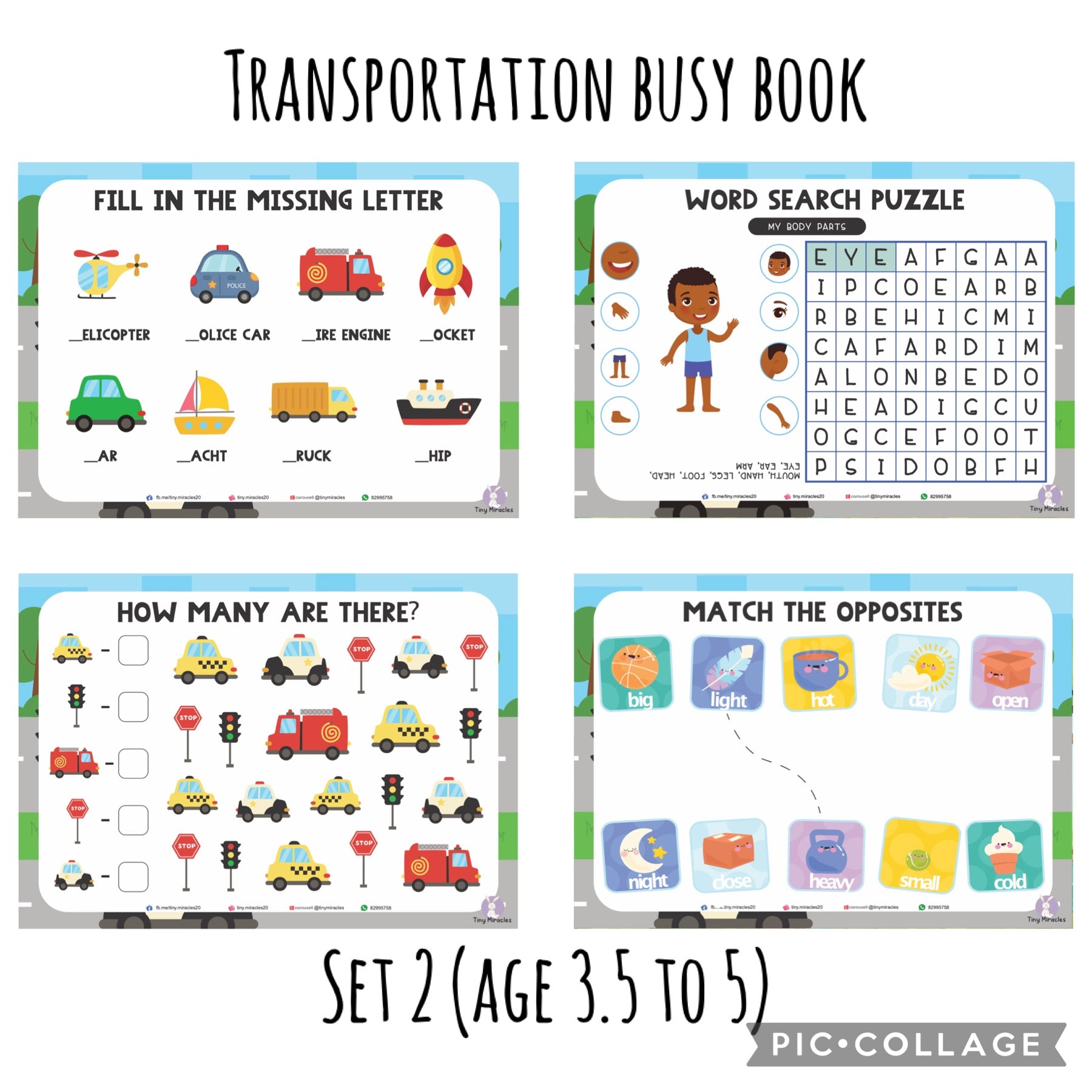 A5 Themed Busy Book (Goodie Bag/Party Favours Activity)