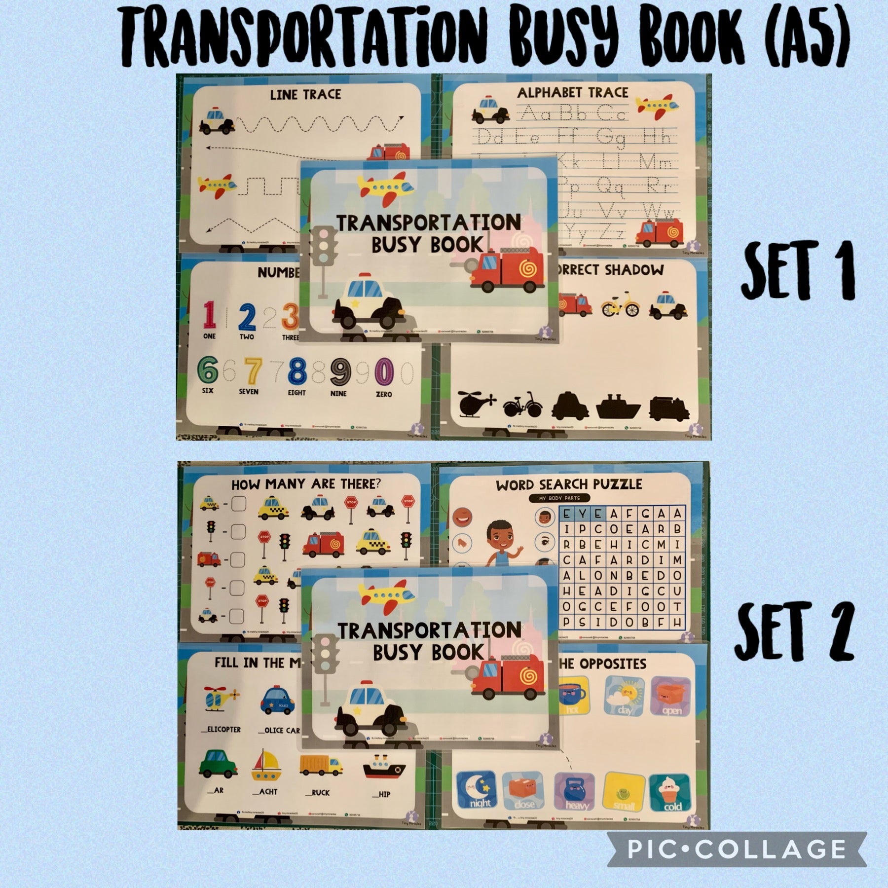 A5 Themed Busy Book (Goodie Bag/Party Favours Activity)