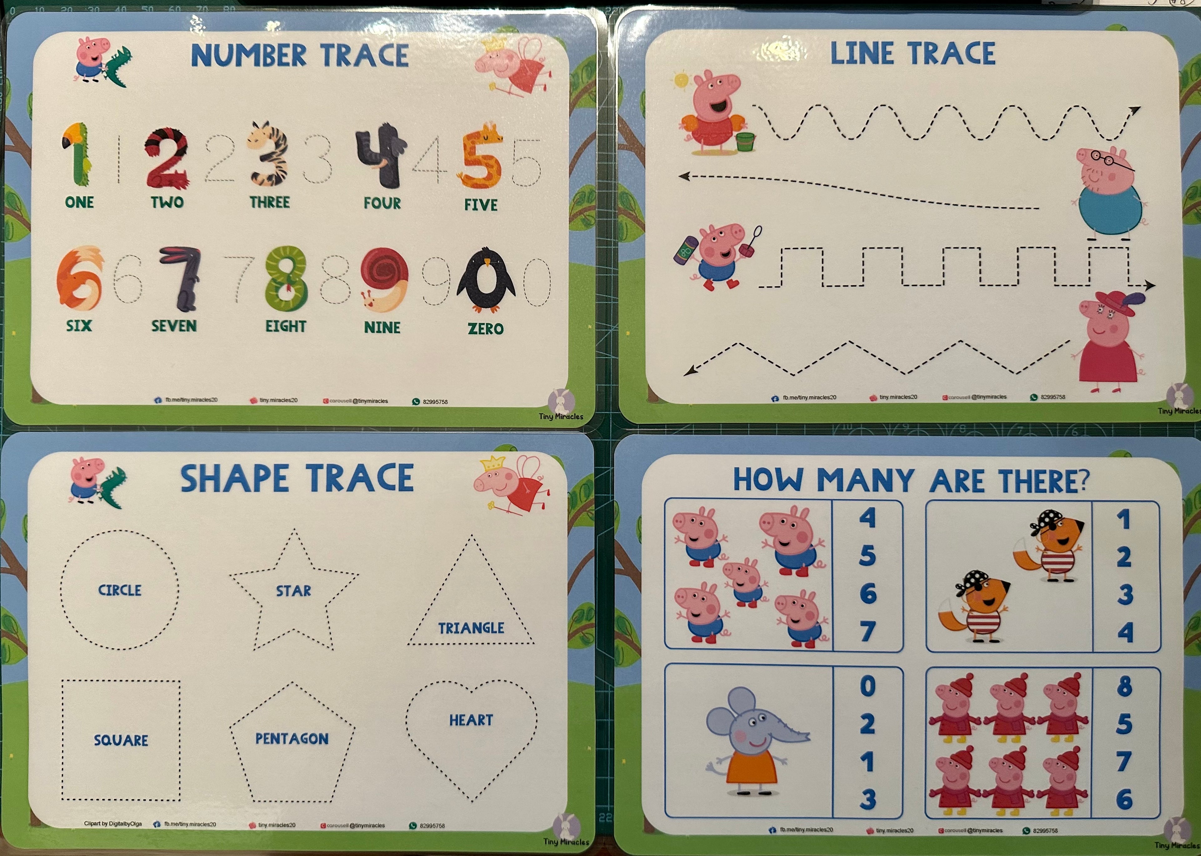 Personalised A5 Trace Sheets (Goodie Bag/Party Favours Activity)