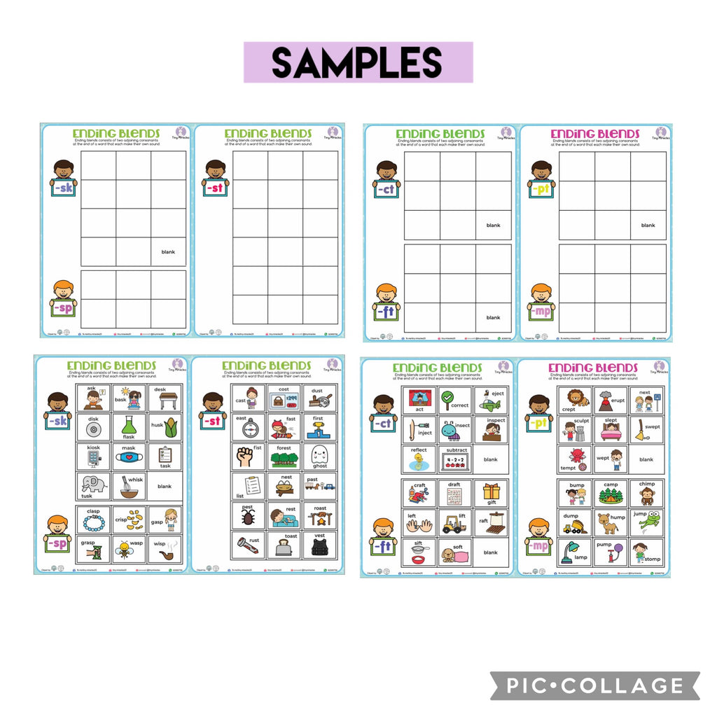 Ending Blends Picture Word Match (OW60D)
