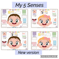 The 5 Senses | Velcro Matching Activity for Toddlers (Boy or Girl)