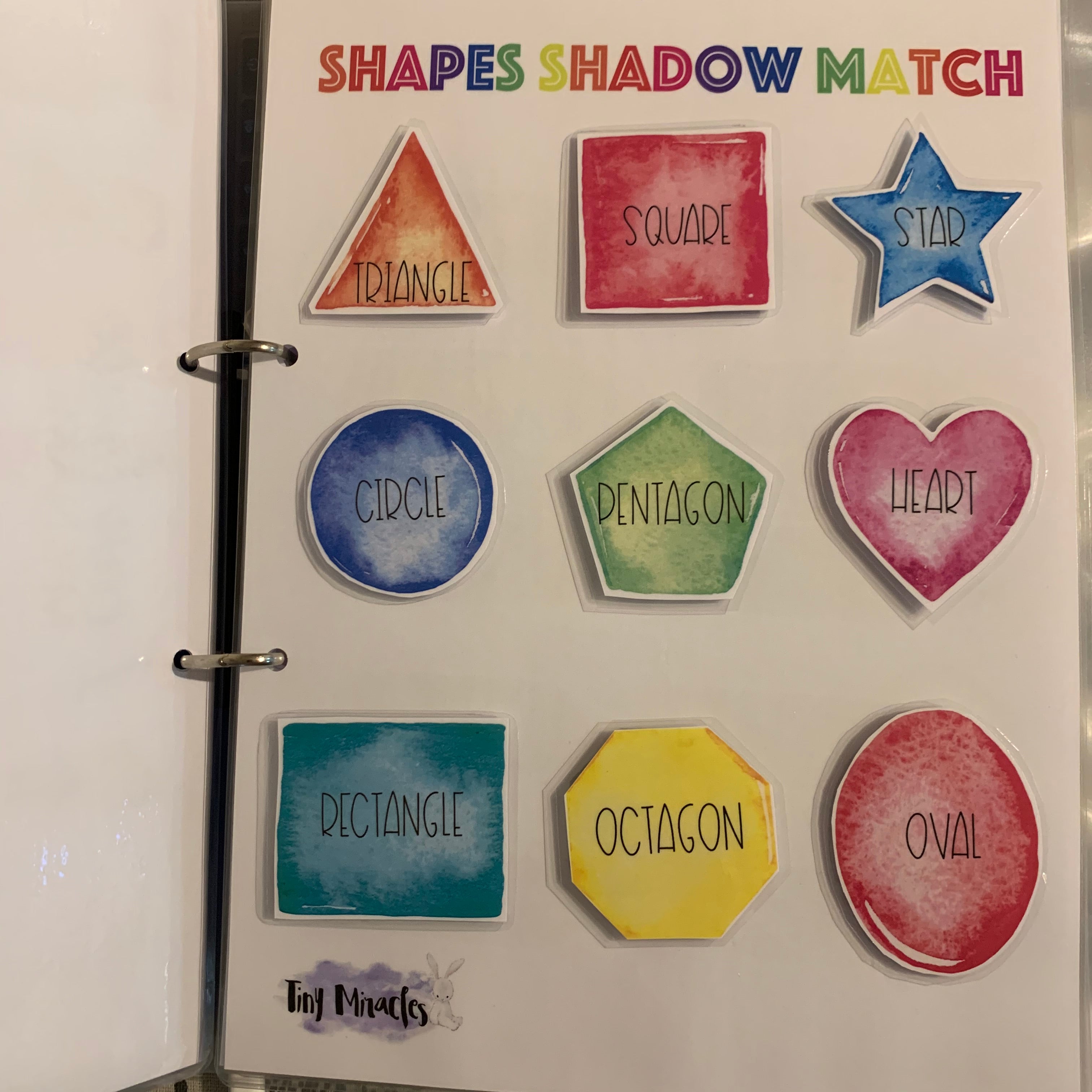 Shapes Shadow Matching Activity for Toddlers
