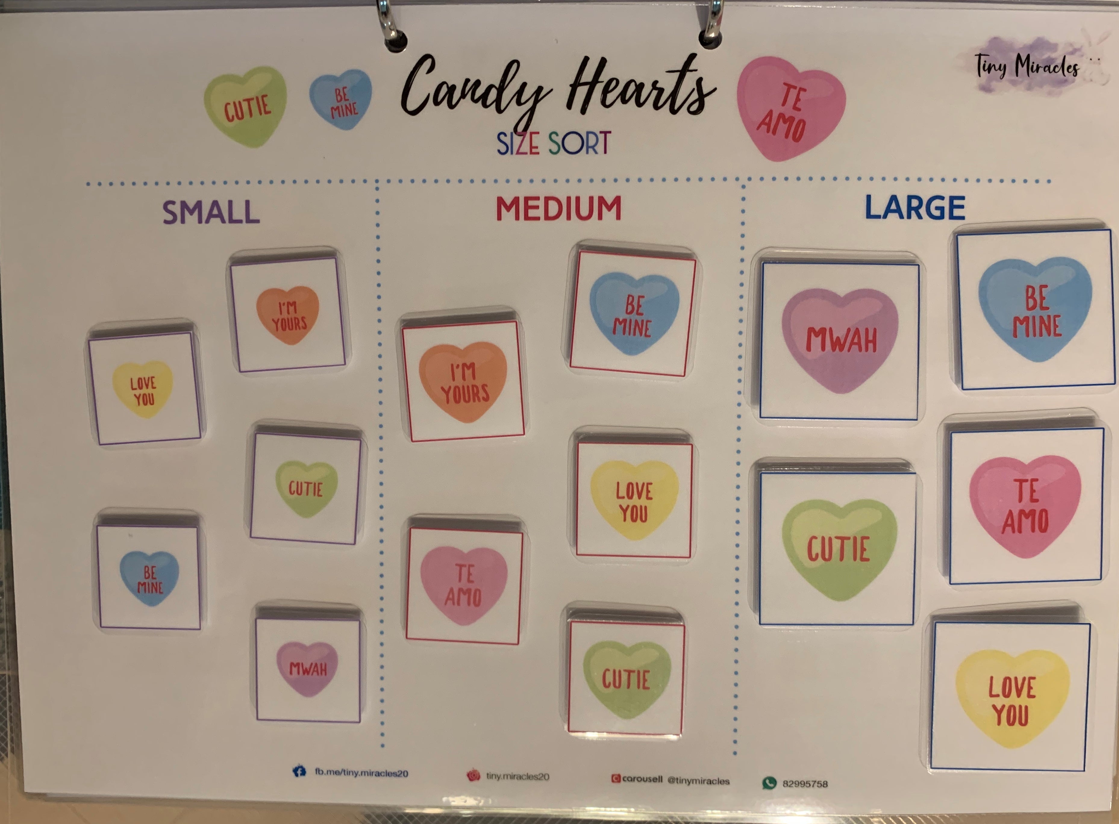 Size Sorting (Fireflies & Candy Hearts)