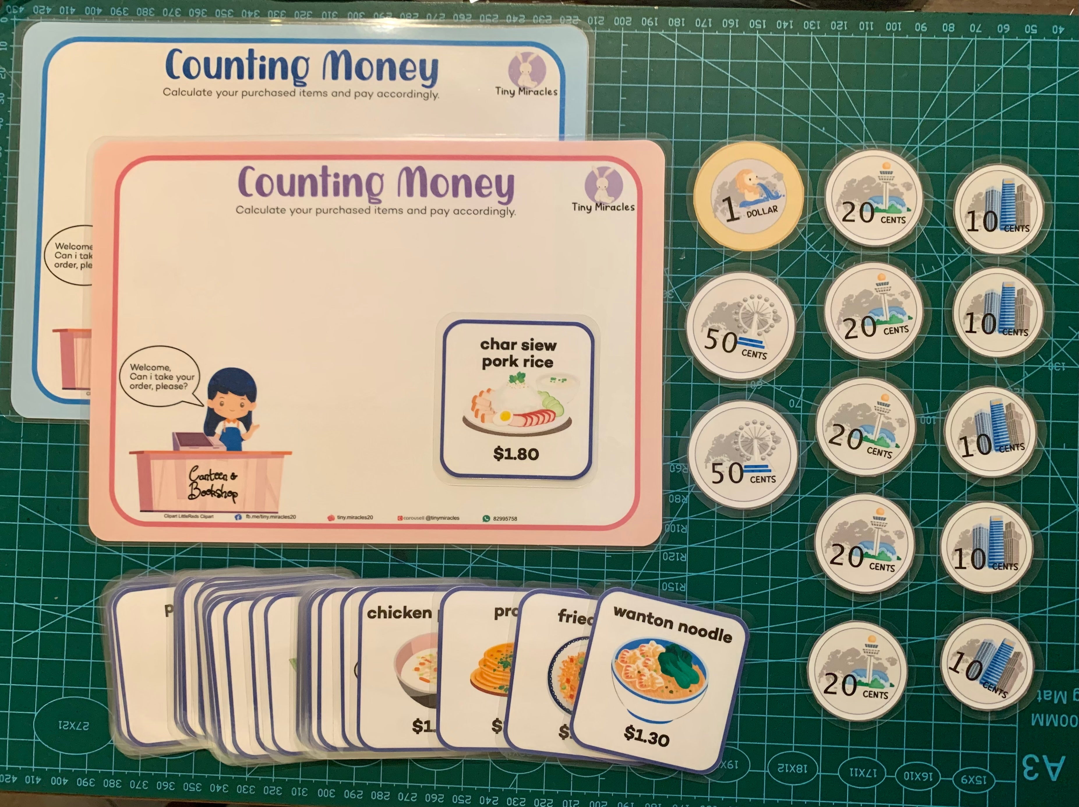 Play Pretend Canteen and Bookshop set | Counting Money Activity for Kids Ages 4-8