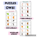 Puzzles (Farm, Woodland & Zoo Animals) OW61