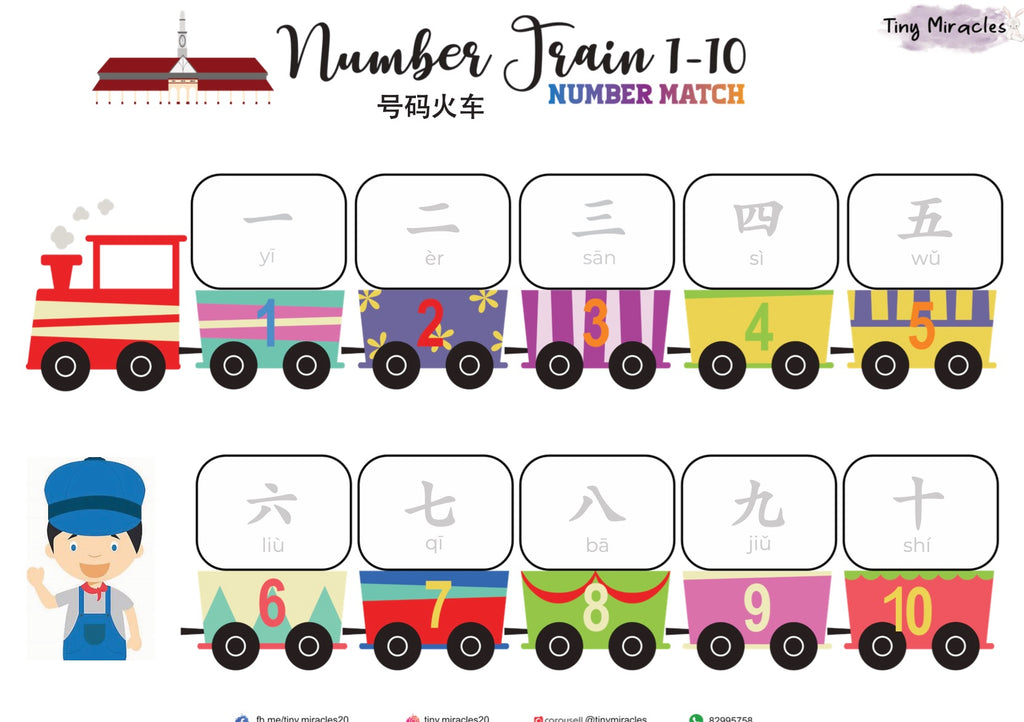 Number Train Match Activity (Chinese Only)