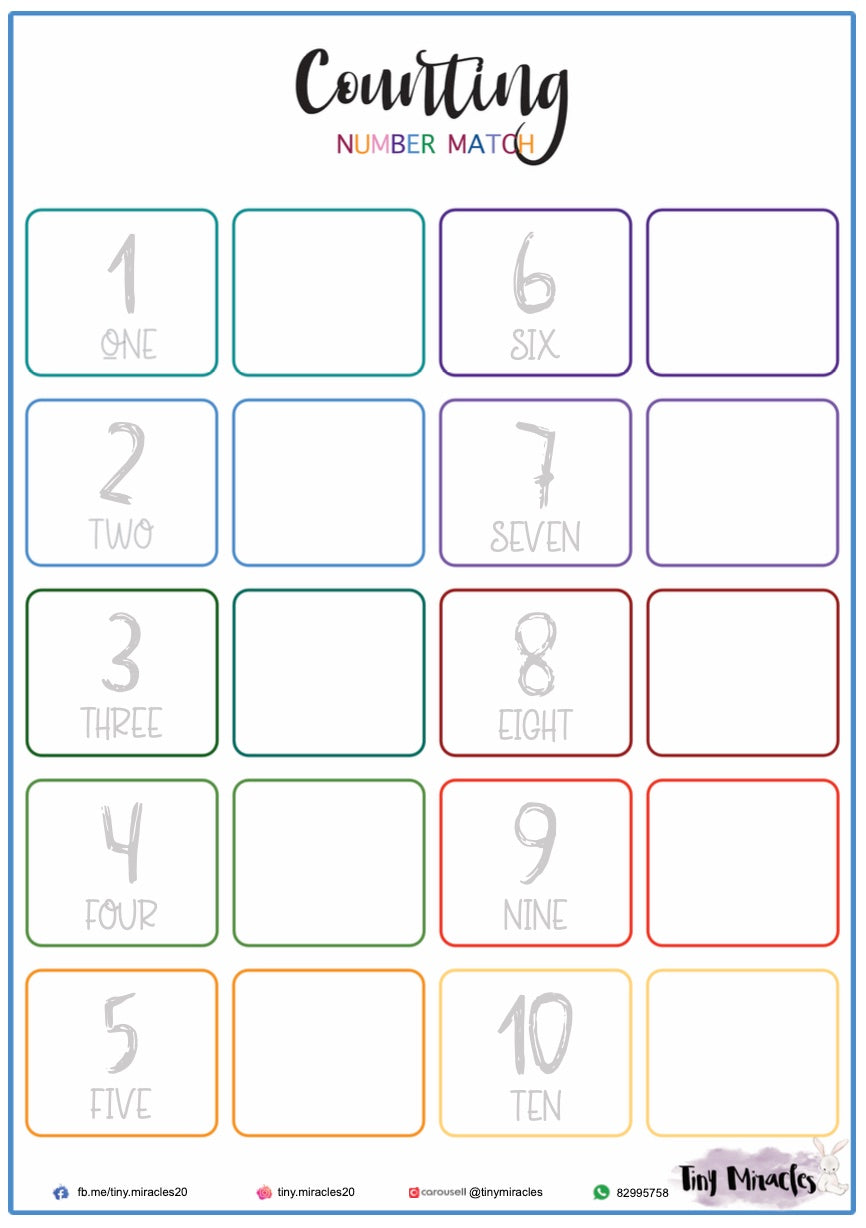 Counting Number Match | Shadow Number & Dot Counting Activity for Toddlers (English)