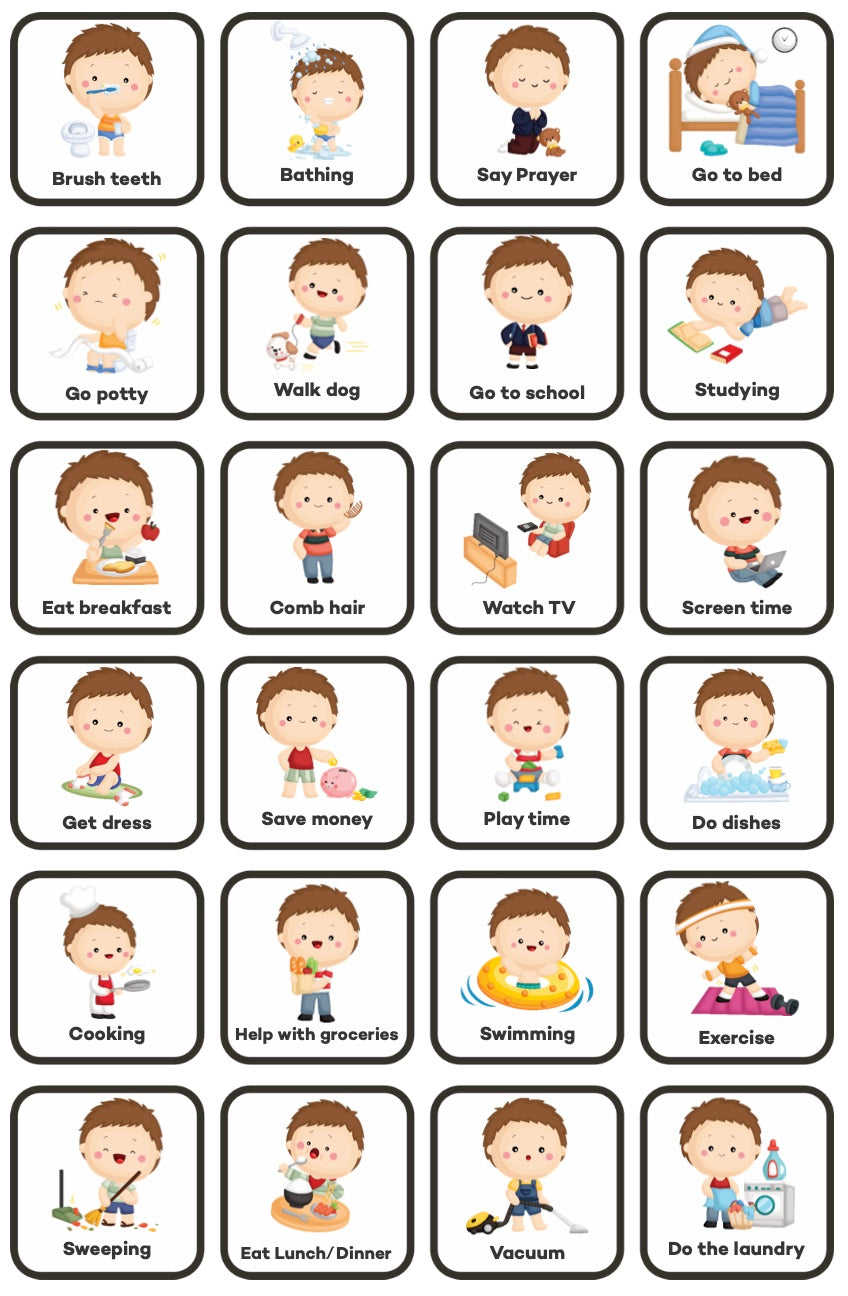 Routine/Chore Checklist - 24 cards included (OW67)