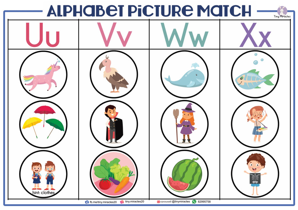 Alphabet Picture Matching with Tracing (OW72)