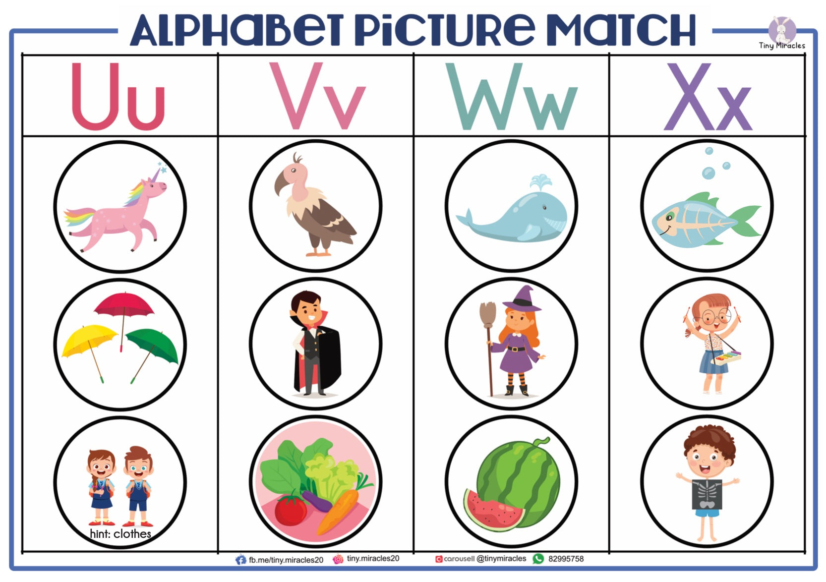 Alphabet Picture Matching with Tracing (OW72)