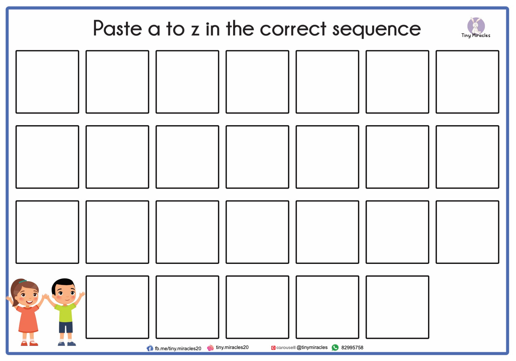 Arrange In Order Activity (OW73)