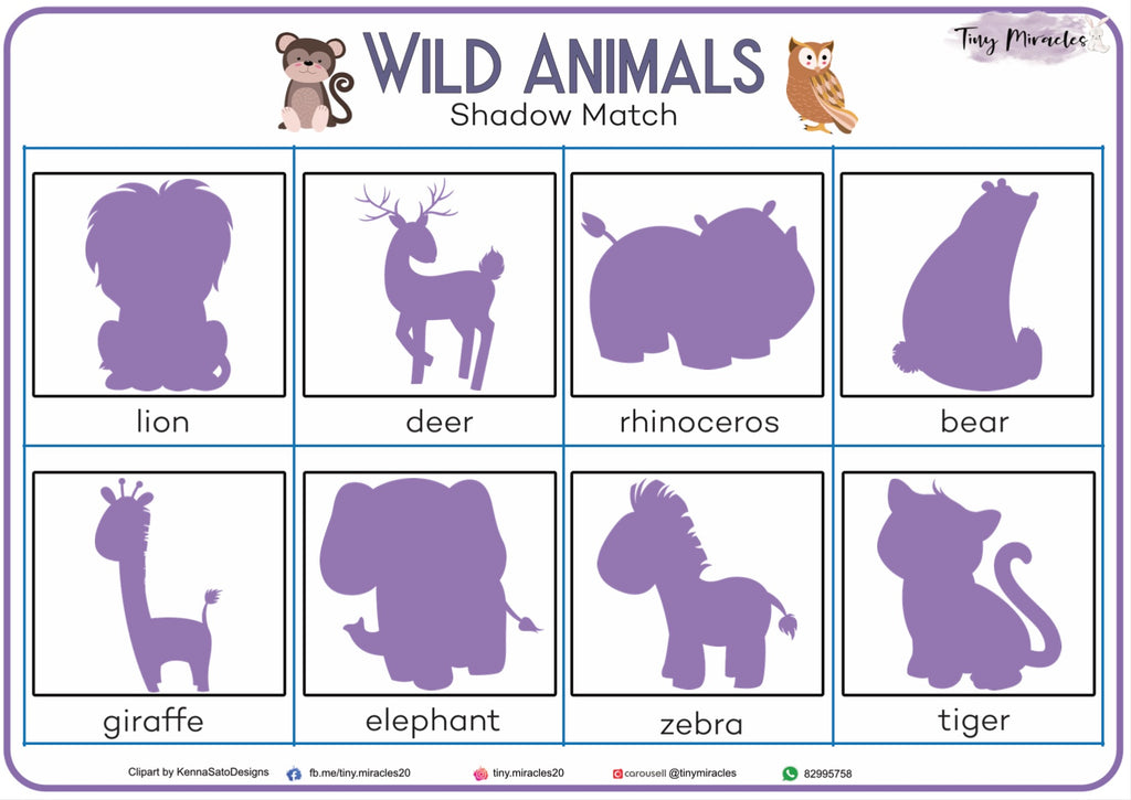 Wild Animals Shadow Match (OW63)