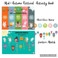 Mid-Autumn Festival activity book with colorful pages and text.