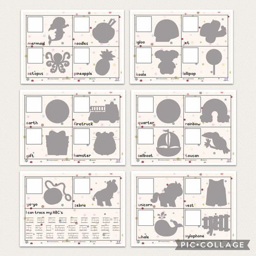Alphabet Letter & Picture Shadow Match with Tracing (OW69)