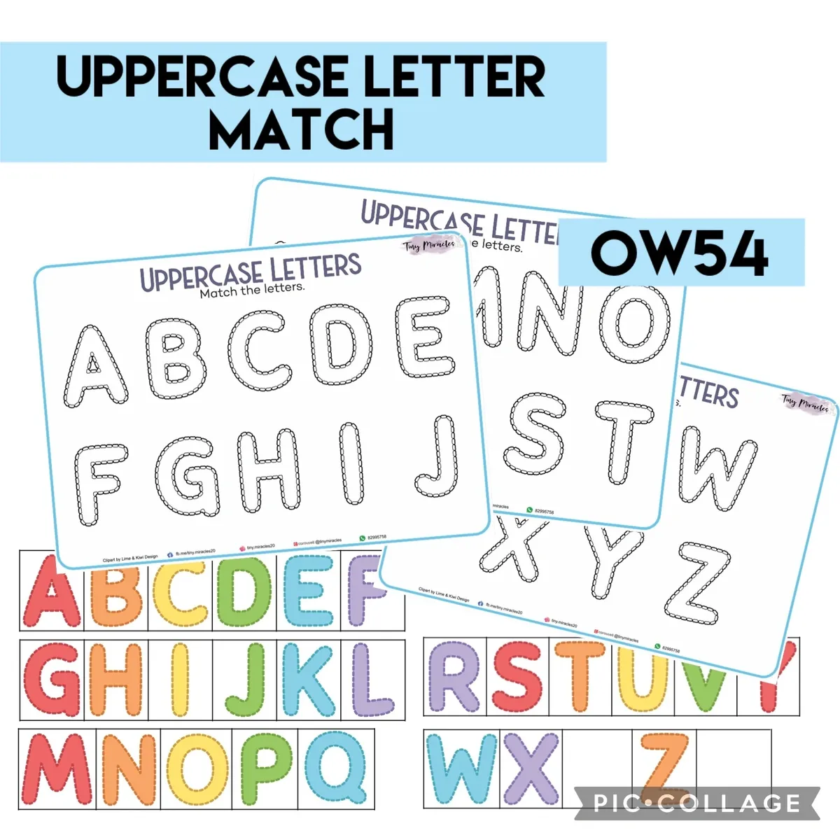 Uppercase & Lowercase Letter Match | Tiny Miracles (OW54 & OW55)