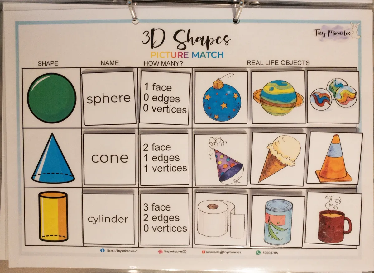Math - 3D Shapes Picture Match