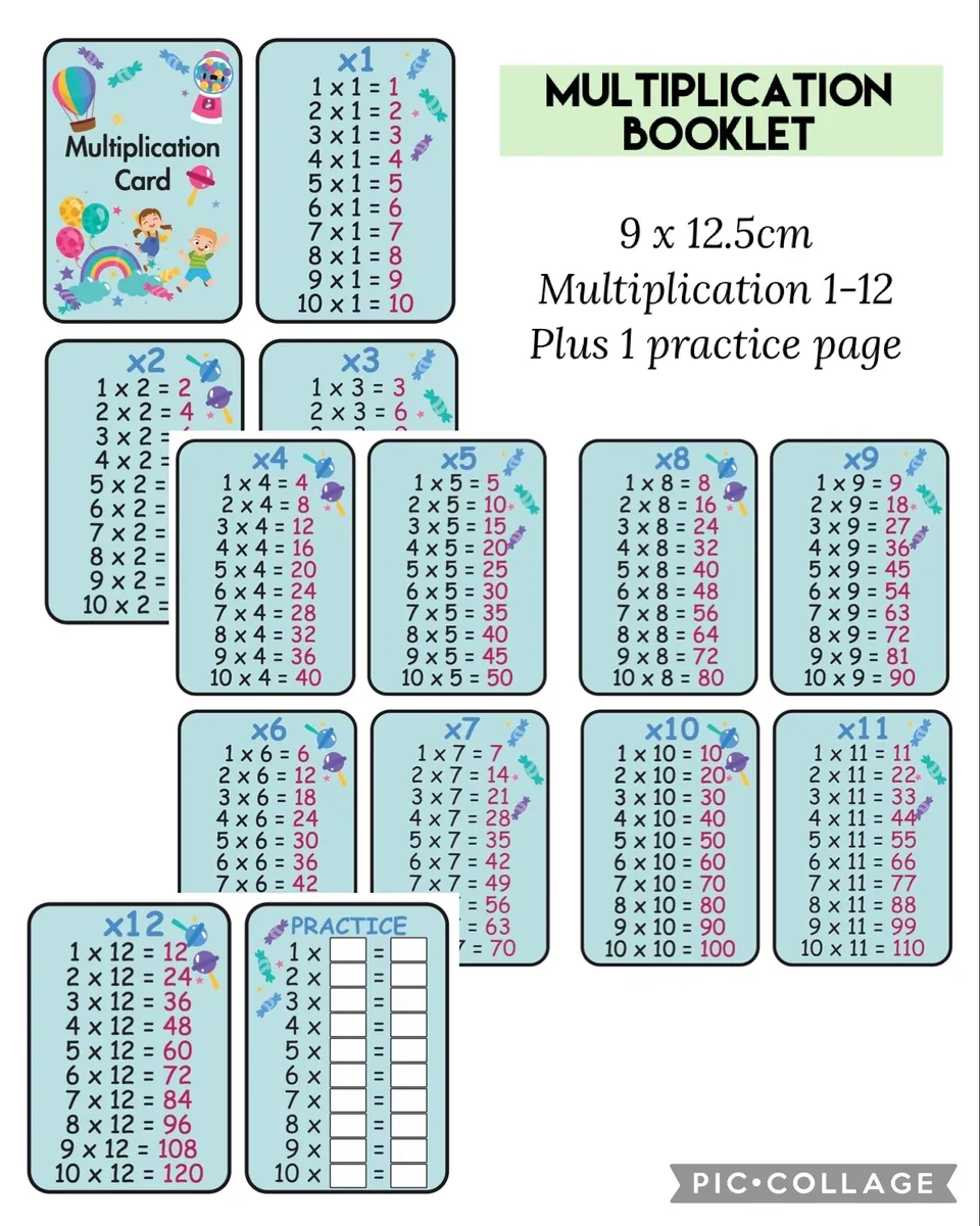Multiplication Booklet (Flash Card)