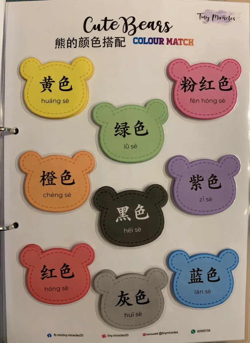 Cute Bears Colour Match (English & Chinese)