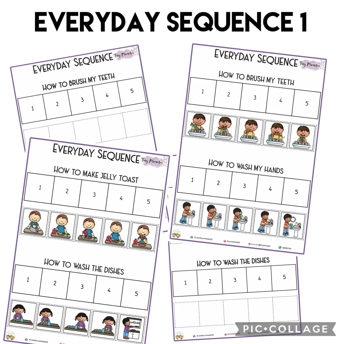 Everyday Sequence – What Comes Next? | 6-Activity Daily Routine Learning