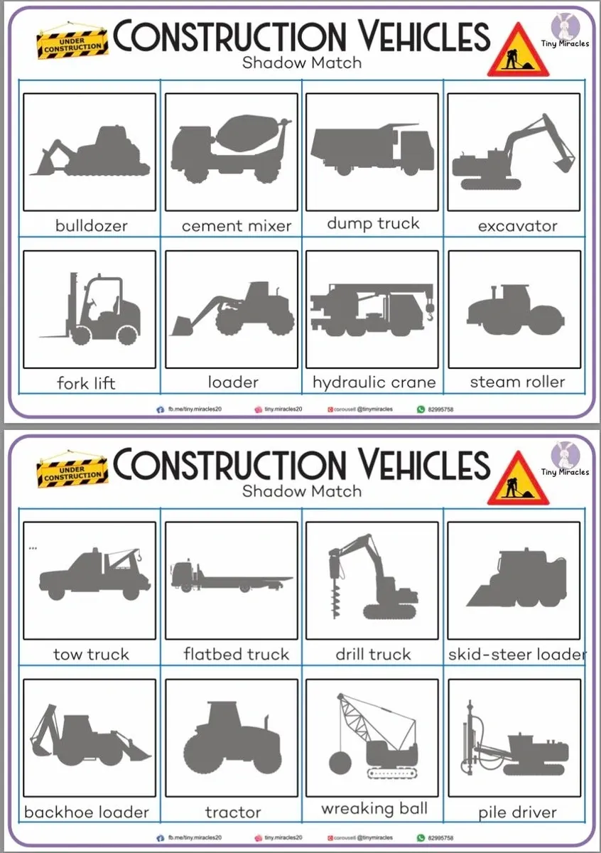 Construction Vehicles Shadow Match