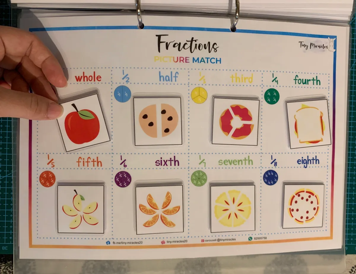 Math - Fractions Picture Match (N03A)