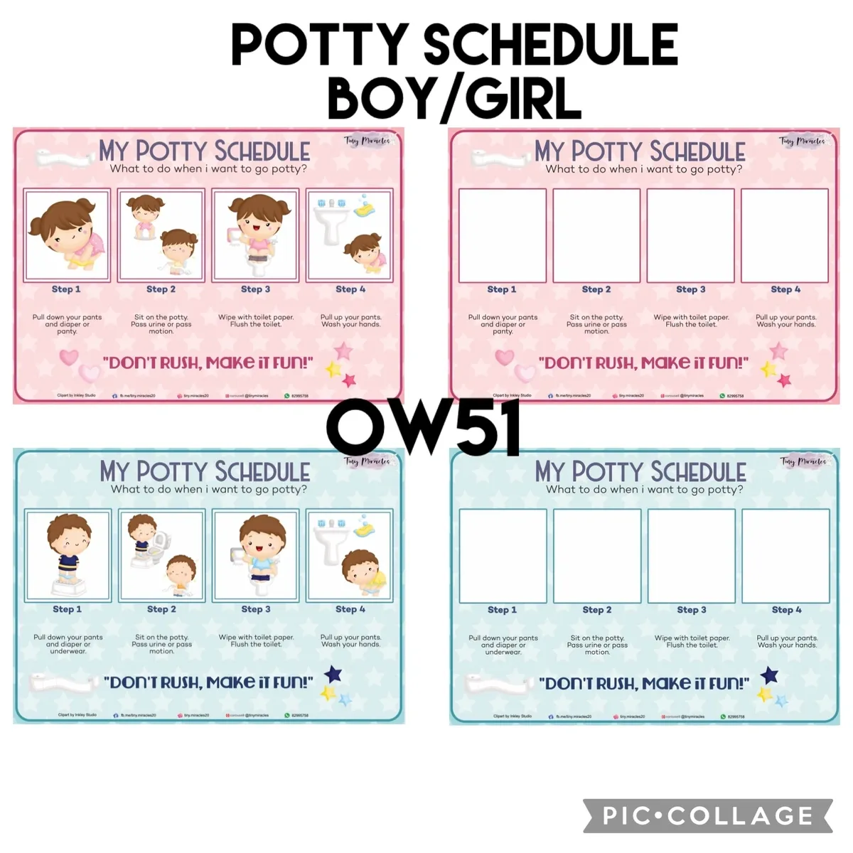 Potty Schedule Activity | Potty Training for Toddlers | Boy or Girl