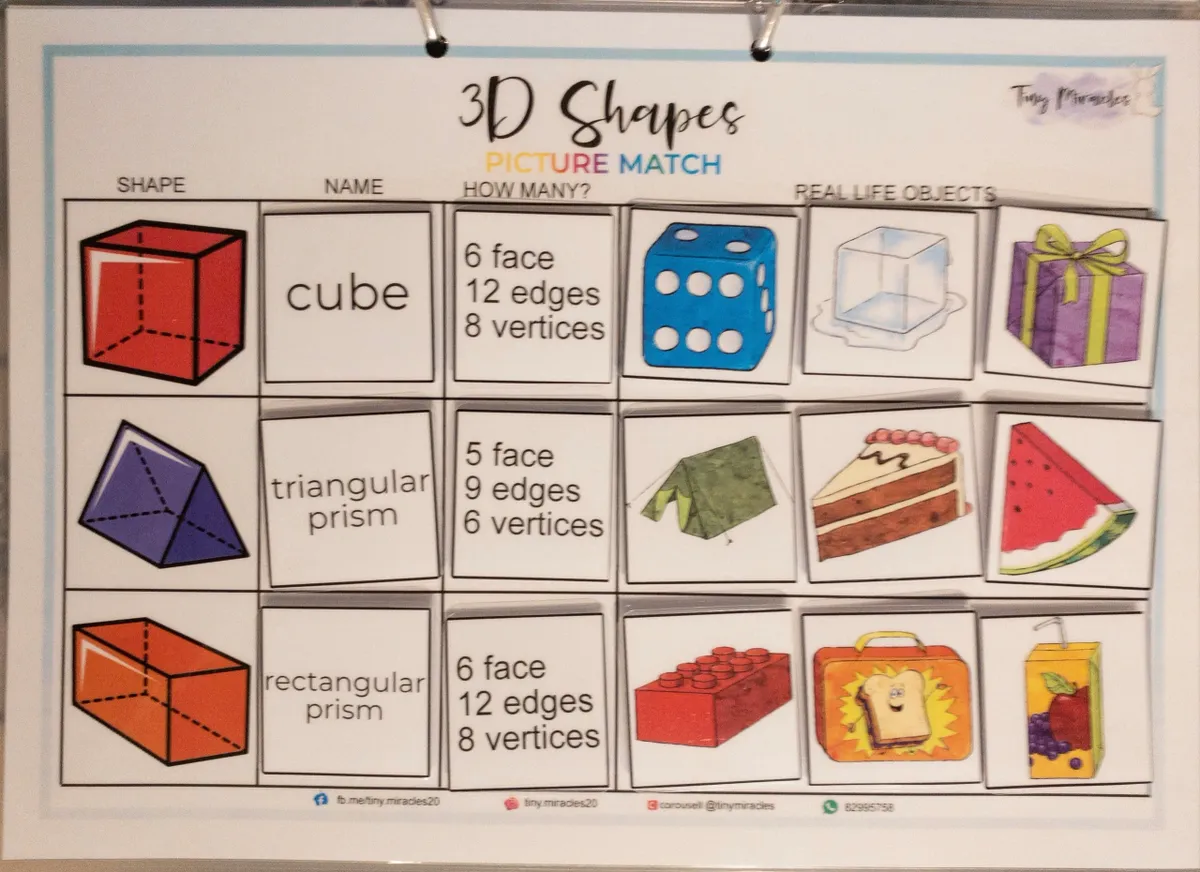 Math - 3D Shapes Picture Match