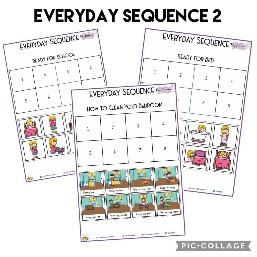 Everyday Sequence – What Comes Next? | 6-Activity Daily Routine Learning